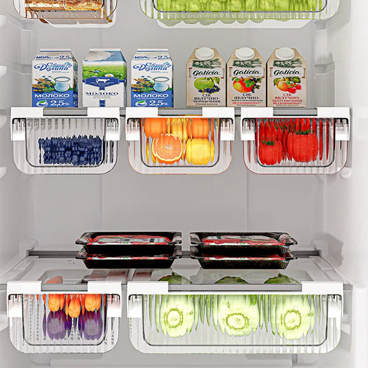 Clear Stackable Fridge Organisers