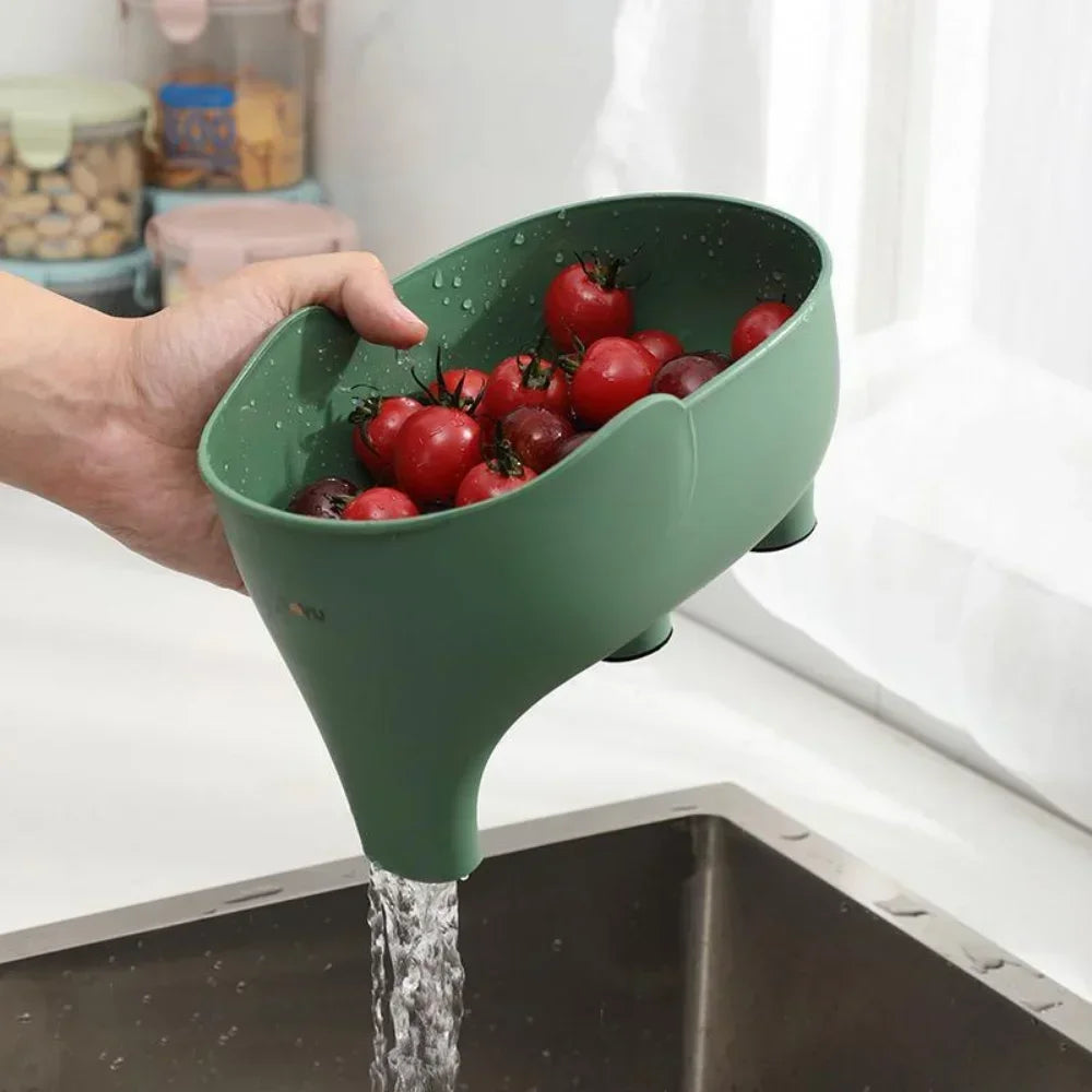 Elephant Sink Strainer & Hanging Rinse Basket