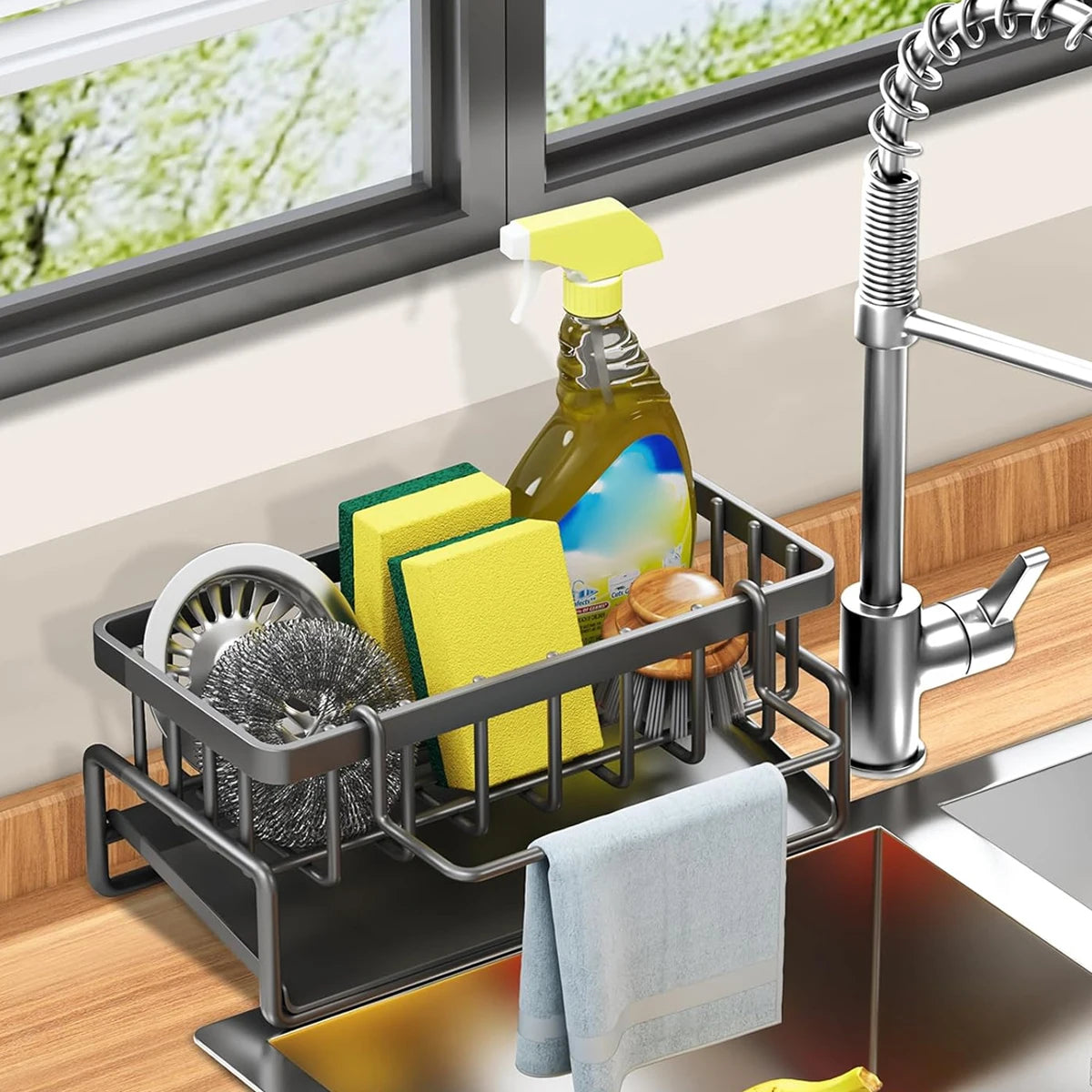 Self-Draining Sink Caddy