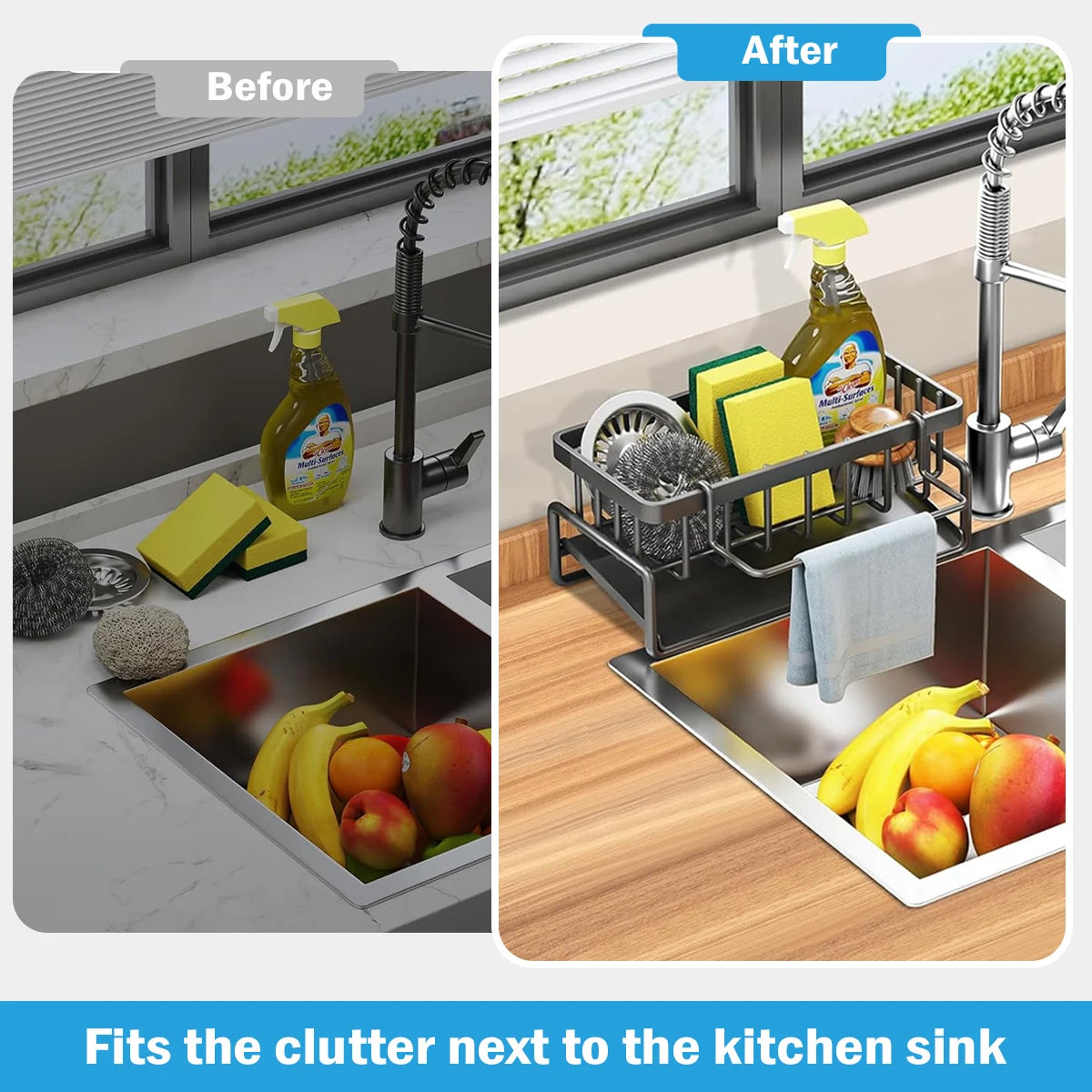 Self-Draining Sink Caddy